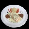 zalm met witte wijnsaus en rijst