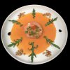 bavarois van gerookte zalm met tomatencoullis