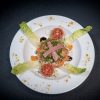 tartare van zalm met gerookte paling